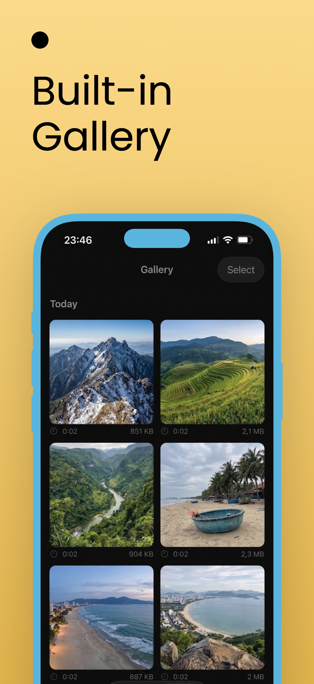 Built-in gallery